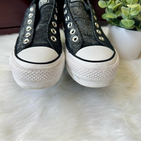 Converse Chuck Taylor All Star Lift Slip Black White Platform Sneakers Size 6.5 - Picture 6 of 11
